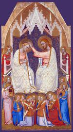欧洲12-19世纪油画三_CIONE, Jacopo di - The Coronation of the Virgin - Central Main Tier Panel